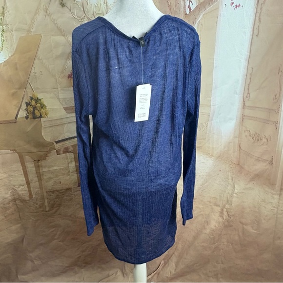 NEW Eileen Fisher Wool Blend Cardi Women's Navy Button Down Cardigan - Picture 8 of 11